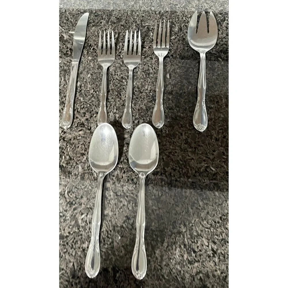 Superior Stainless Steel USA Flatware Set 7 Mixed Pieces‎ Knifes Forks & Spoons